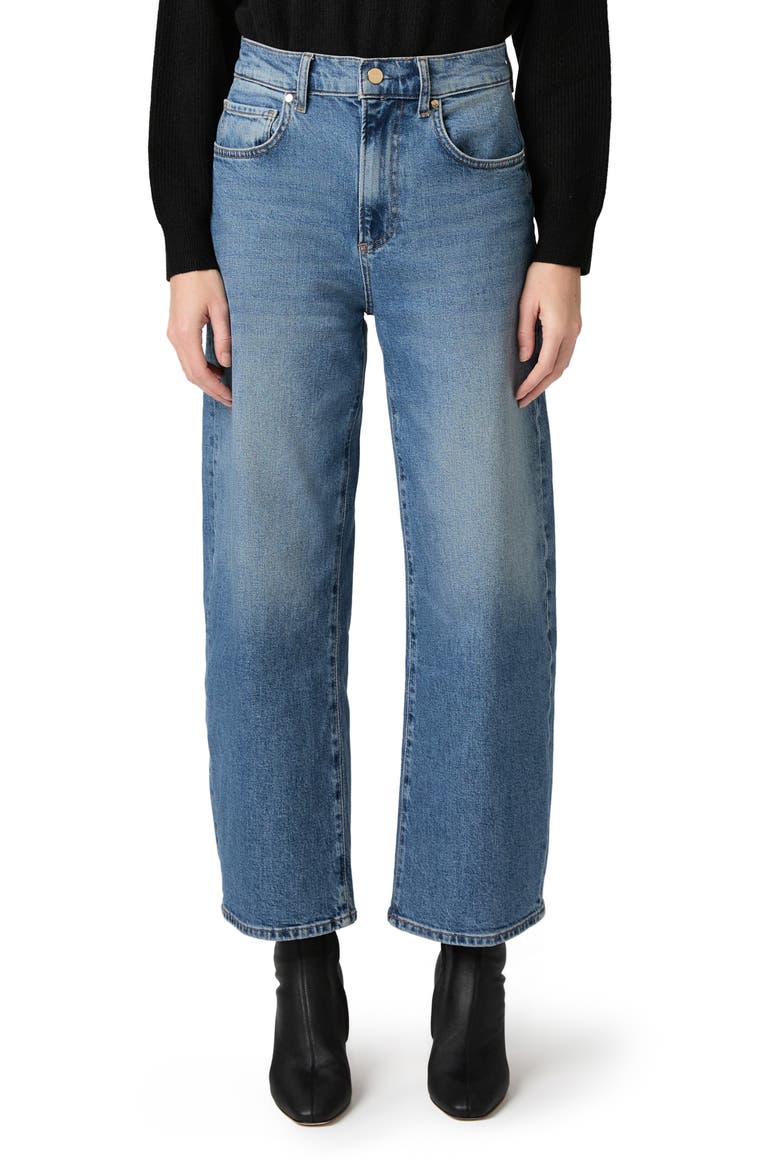 Arellia High Waist Ankle Barrel Jeans, Main, color, KEYSTONE