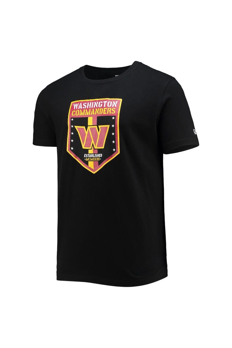 Men's New Era Black Washington Commanders Team T-Shirt, Alternate, color, Black