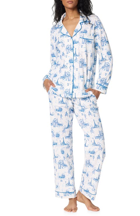 Print Stretch Organic Cotton Pajamas