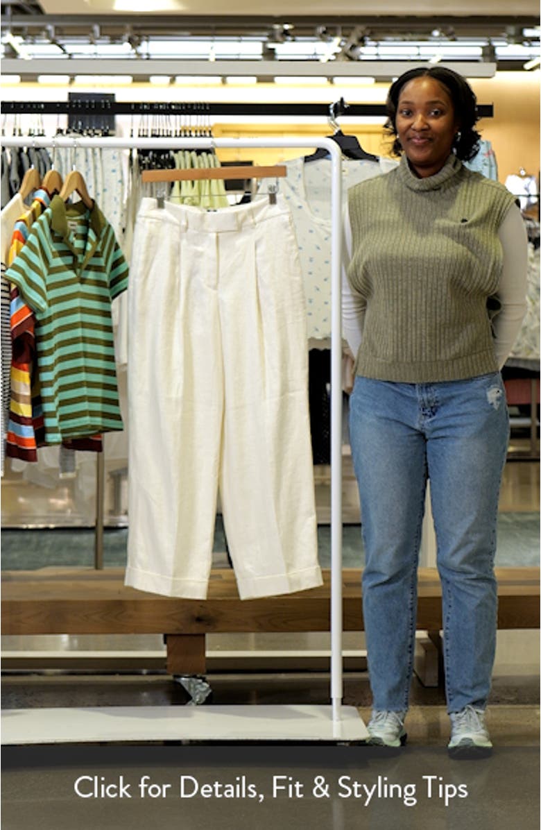 Chiswick Crop Linen Pants, sales video thumbnail