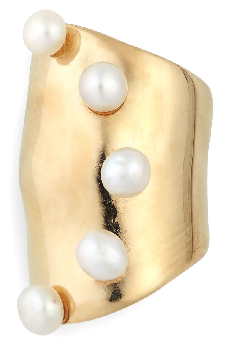 Pearl Bubble Ear Cuff, Main, color, BRONZE