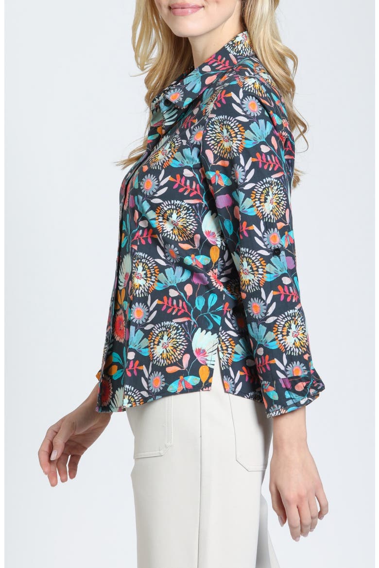 Classic Cotton Button Up Shirt, Alternate, color, MIDNIGHT/JEWEL MULTI