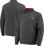 COLOSSEUM Men's Colosseum Charcoal Louisville Cardinals Tortugas Logo Quarter-Zip Jacket