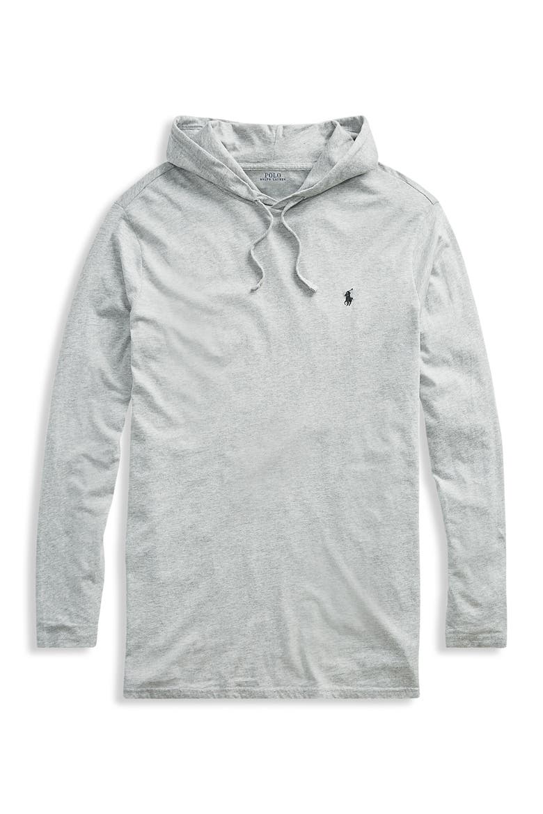 Big & Tall Jersey Hooded Long-Sleeve T-Shirt, Alternate, color, DARK VINTAGE HEATHER