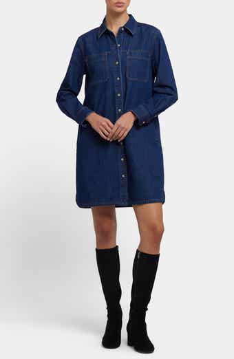 NYDJ Reese Long Sleeve Denim Shirtdress