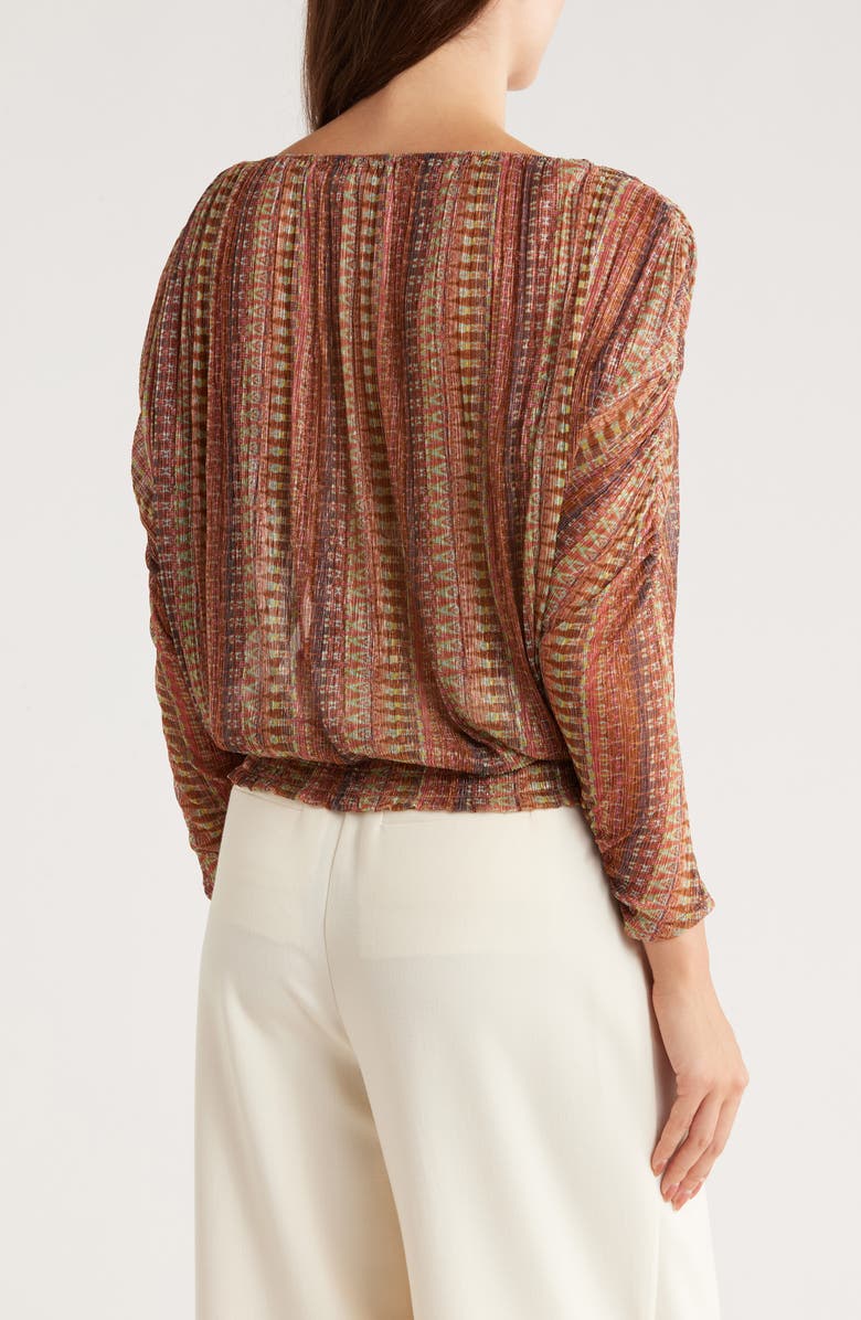 Ramy Brook Grace Long Sleeve Knit Top, Alternate, color, Neutral Combo Waikiki Knit