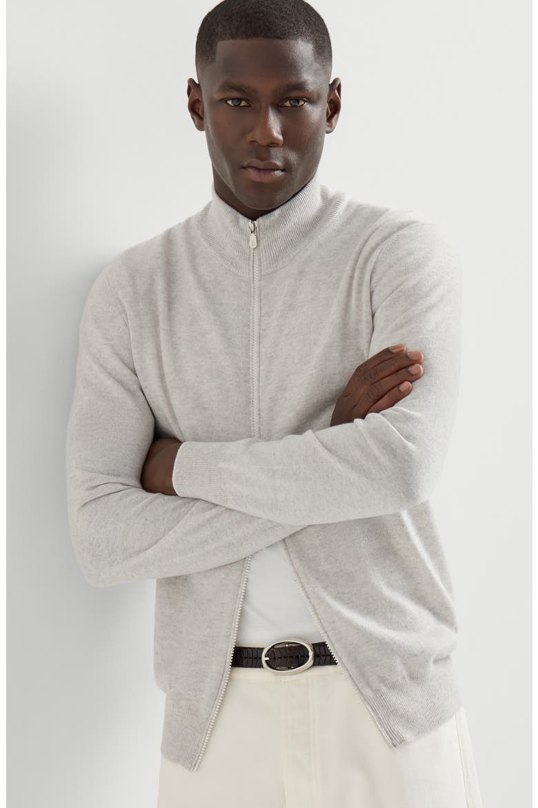 Cashmere cardigan, Alternate, color, Fog