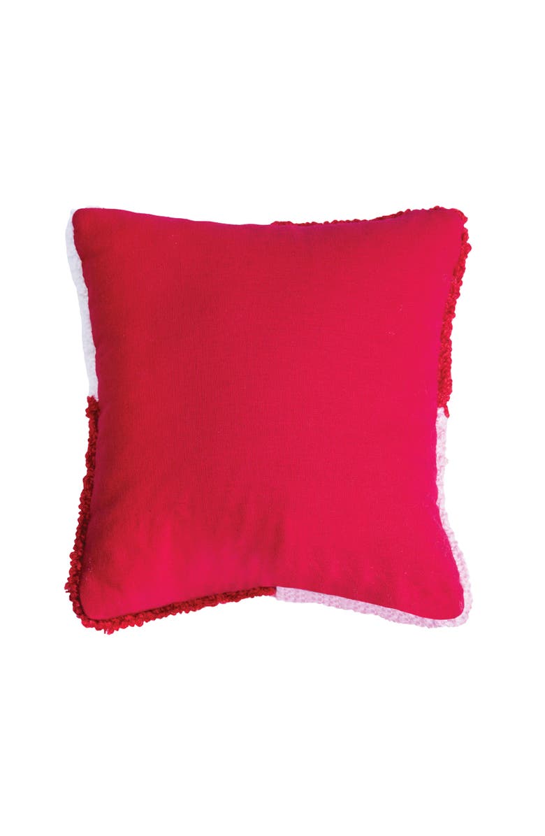 C&F Home Love Color Block Typography St. Valentines Hooked Throw Pillow, 8" x 8", Alternate, color, Red