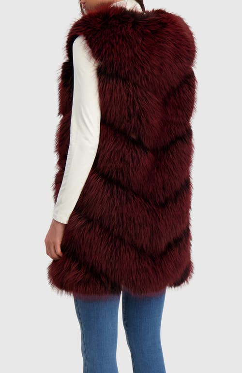 Lyla Grant Fur-free Fox (faux Fur) Vest In Red
