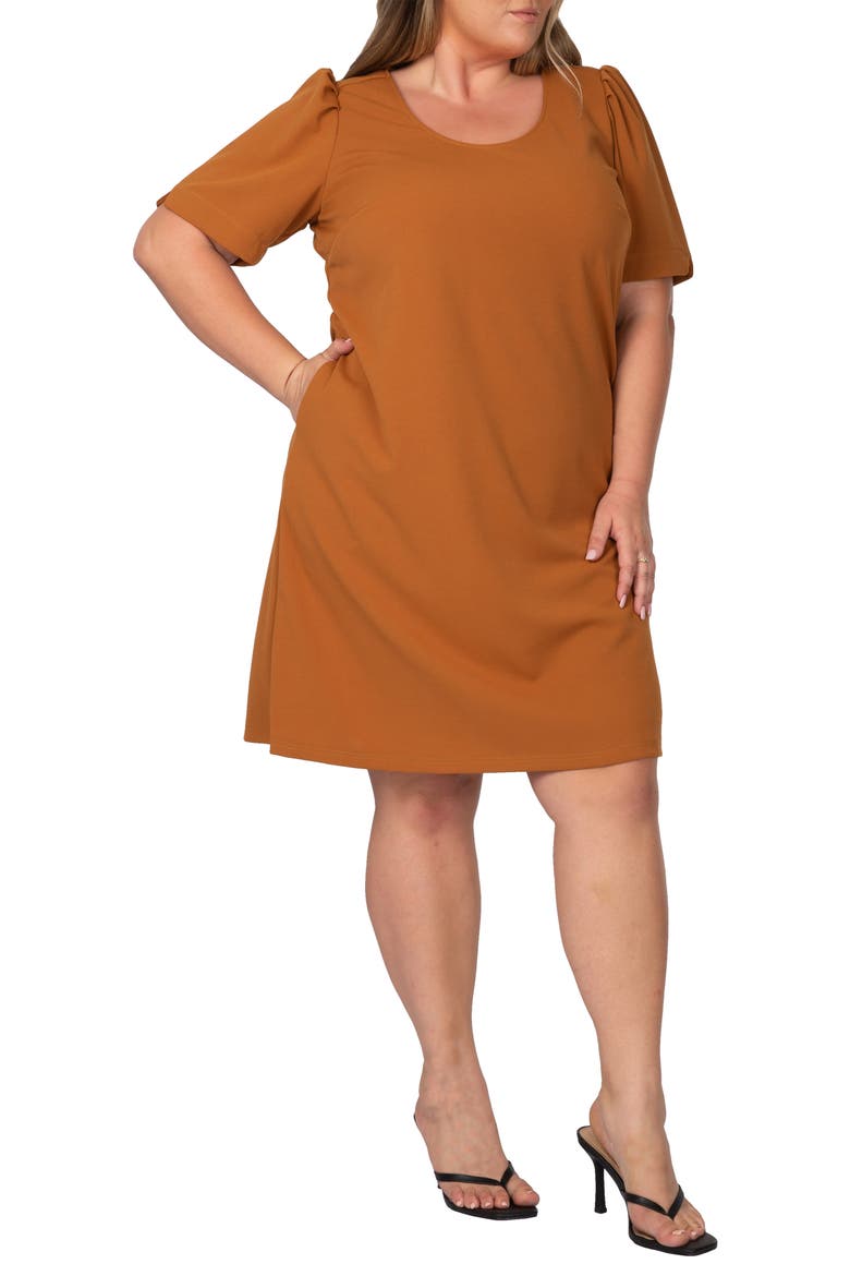 Crepe Dress, Main, color, TIMBER