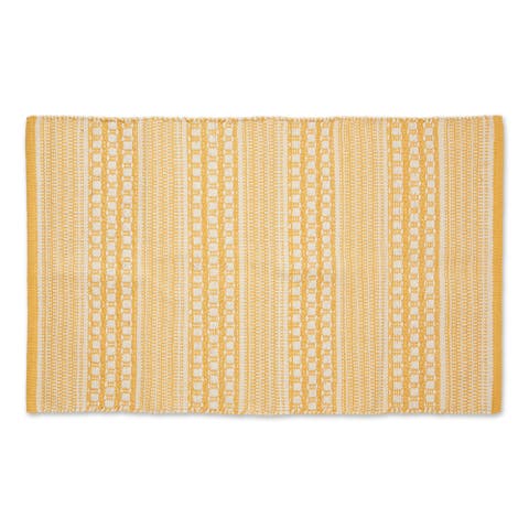 Modern Dobby Stripe Cotton 2x3' Area Rug