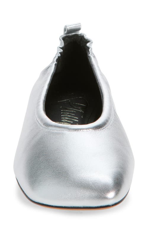 3.1 Phillip Lim Id Stretch Back Ballet Flat In Silver