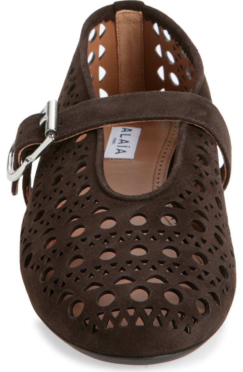 Alaïa Vienne Perforated Ballet Flat, Alternate, color,