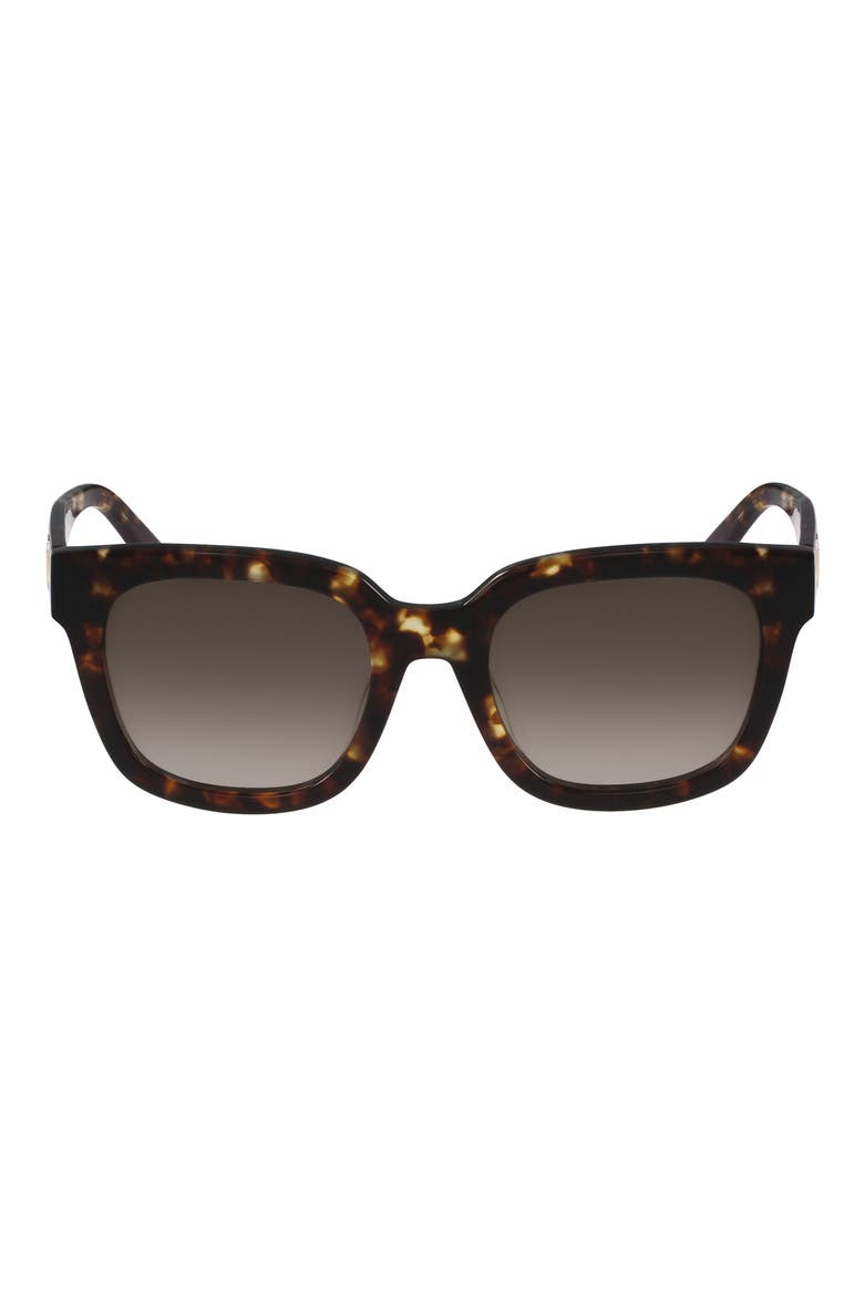 54mm Rectangular Sunglasses, Main, color, TORTOISE