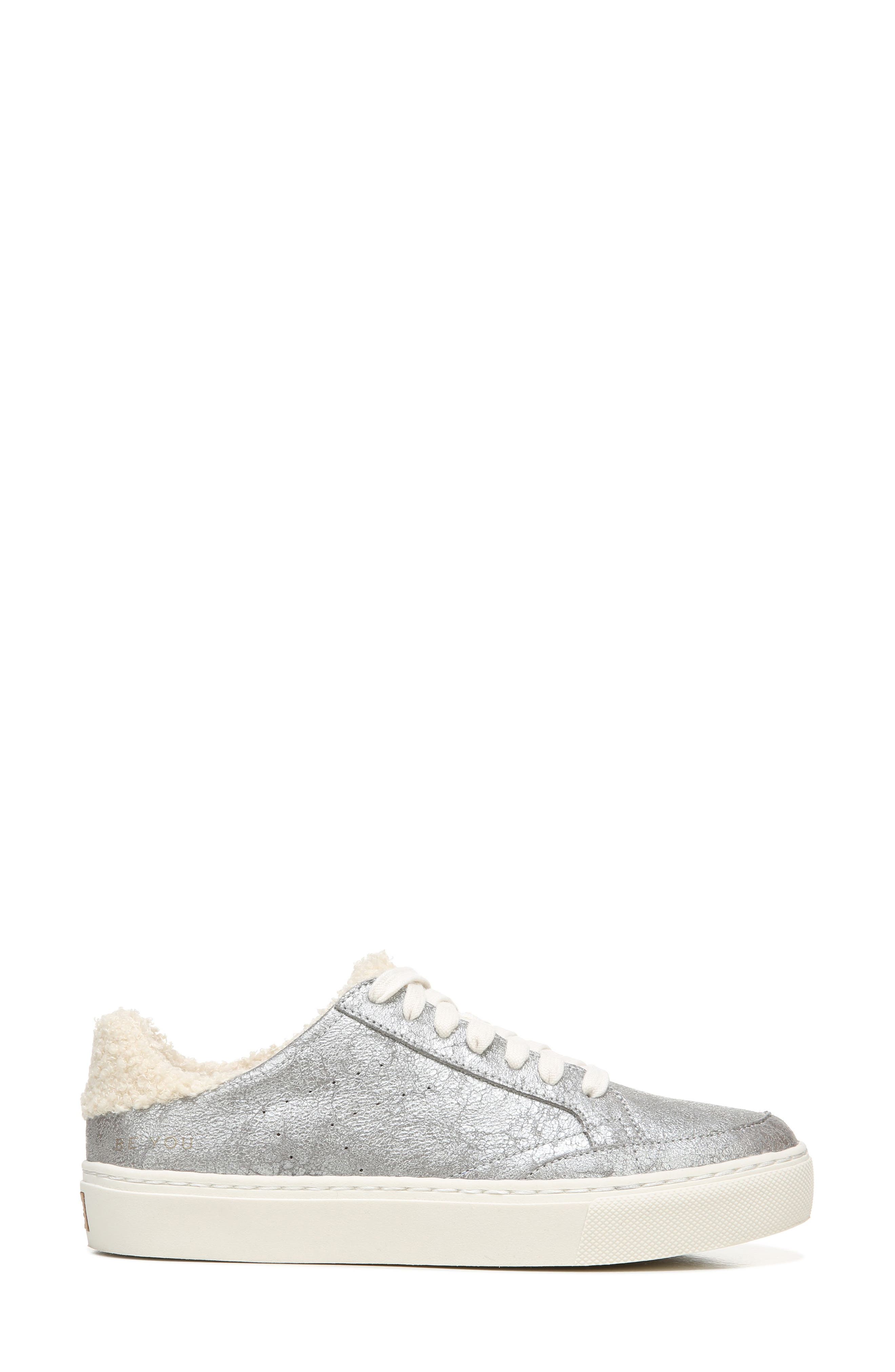 All In Cozy Faux Shearling Sneaker, Alternate, color, GREY METALLIC