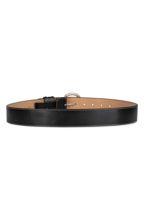 Shop Sam Edelman Rounded Buckle Belt In Black Croc