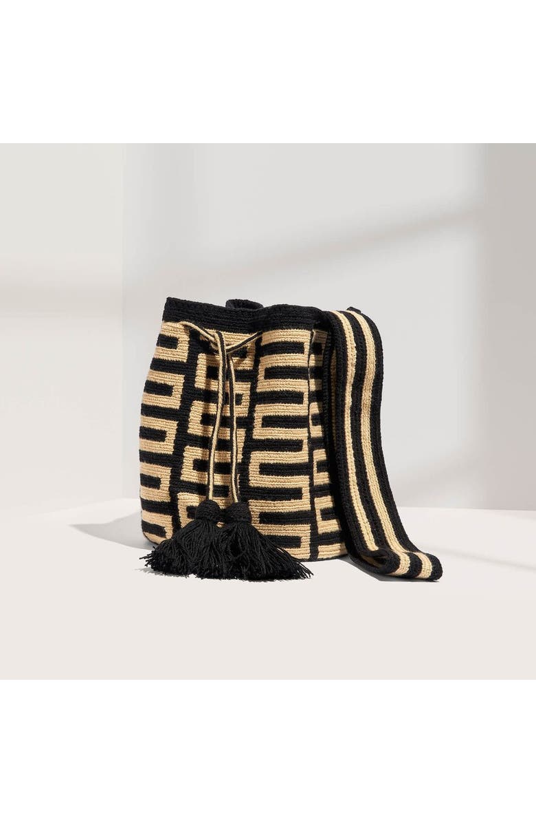 One Thread Collective Remi Bag, Main, color, Black + Beige