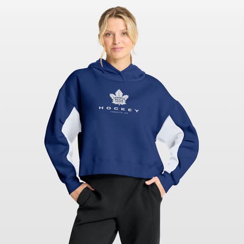 Women's Fanatics Blue Toronto Maple Leafs Back Check Boxy Hoodie