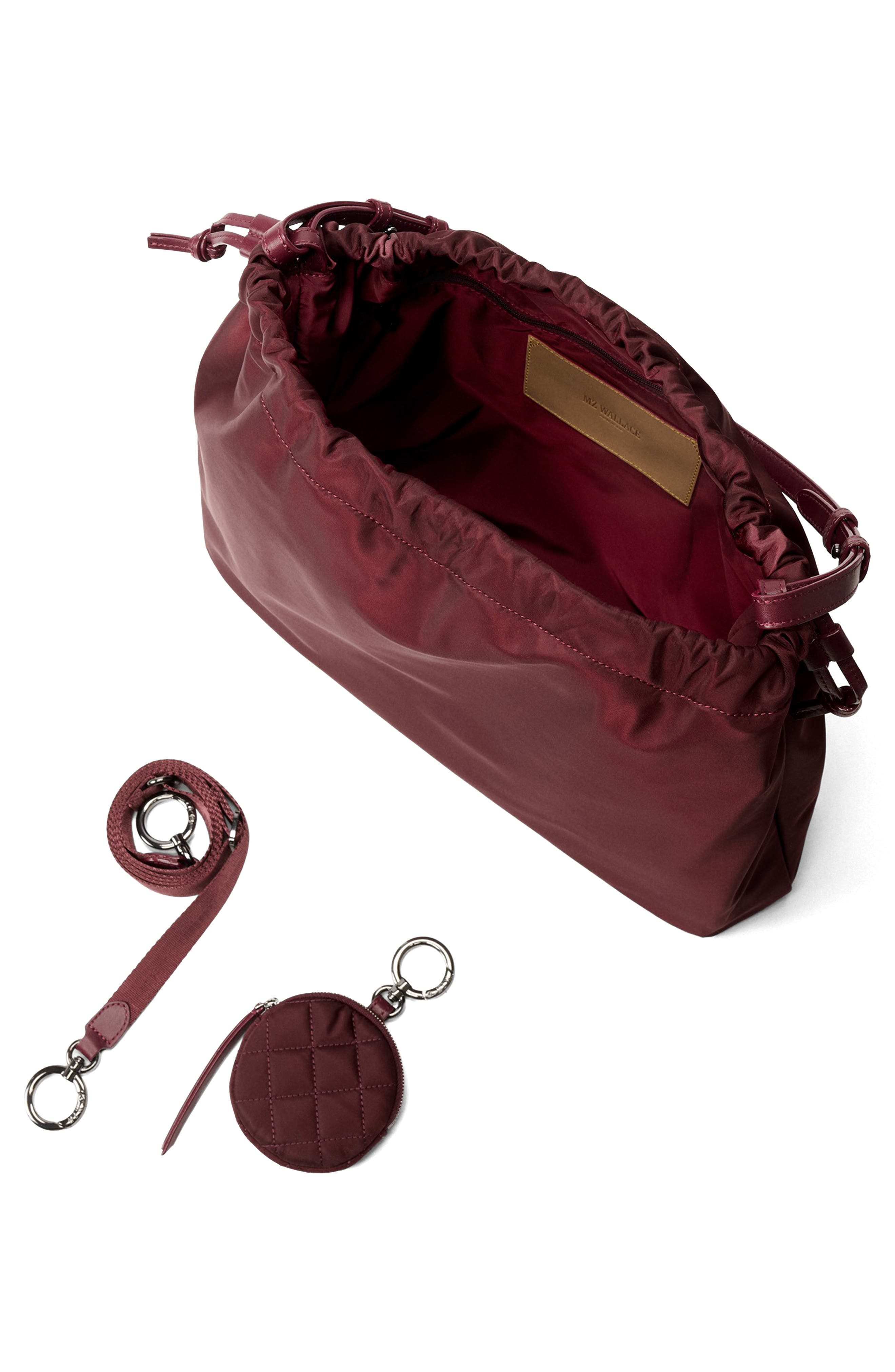 MZ Wallace Waverly Nylon Shoulder Bag, Alternate, color, Bordeaux