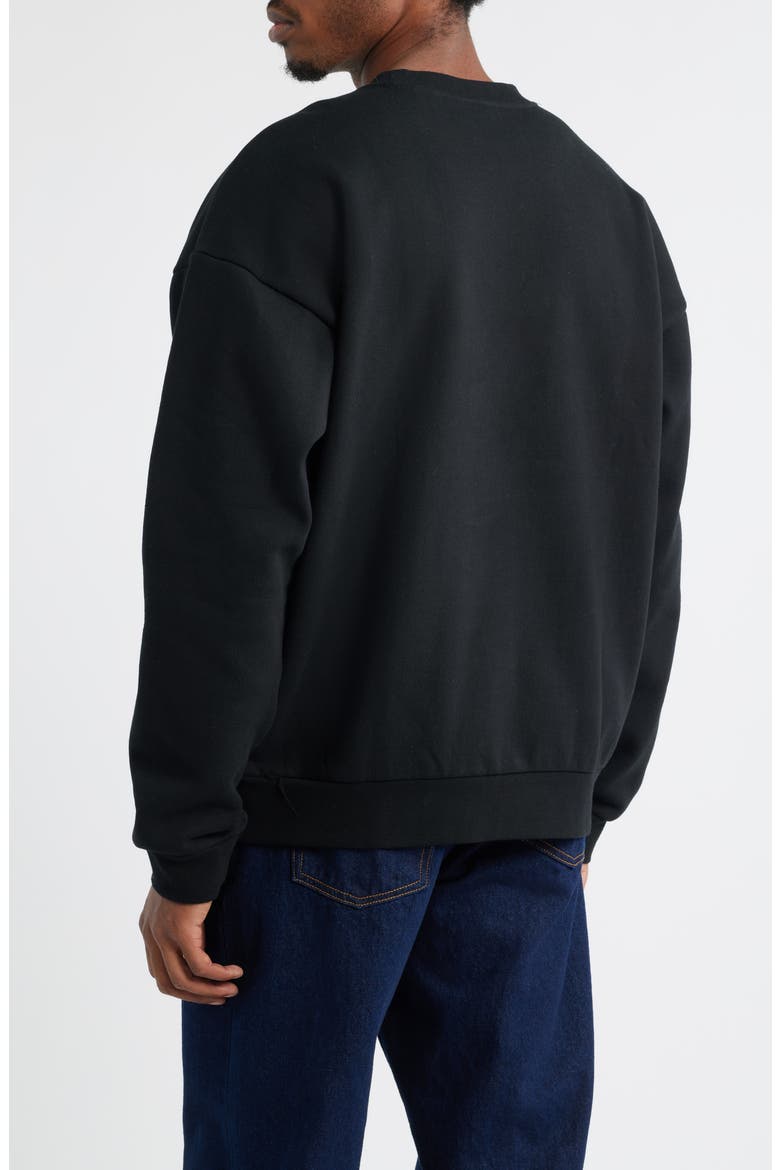 Studios Stamp Heavyweight Crewneck Sweatshirt, Alternate, color, BLACK