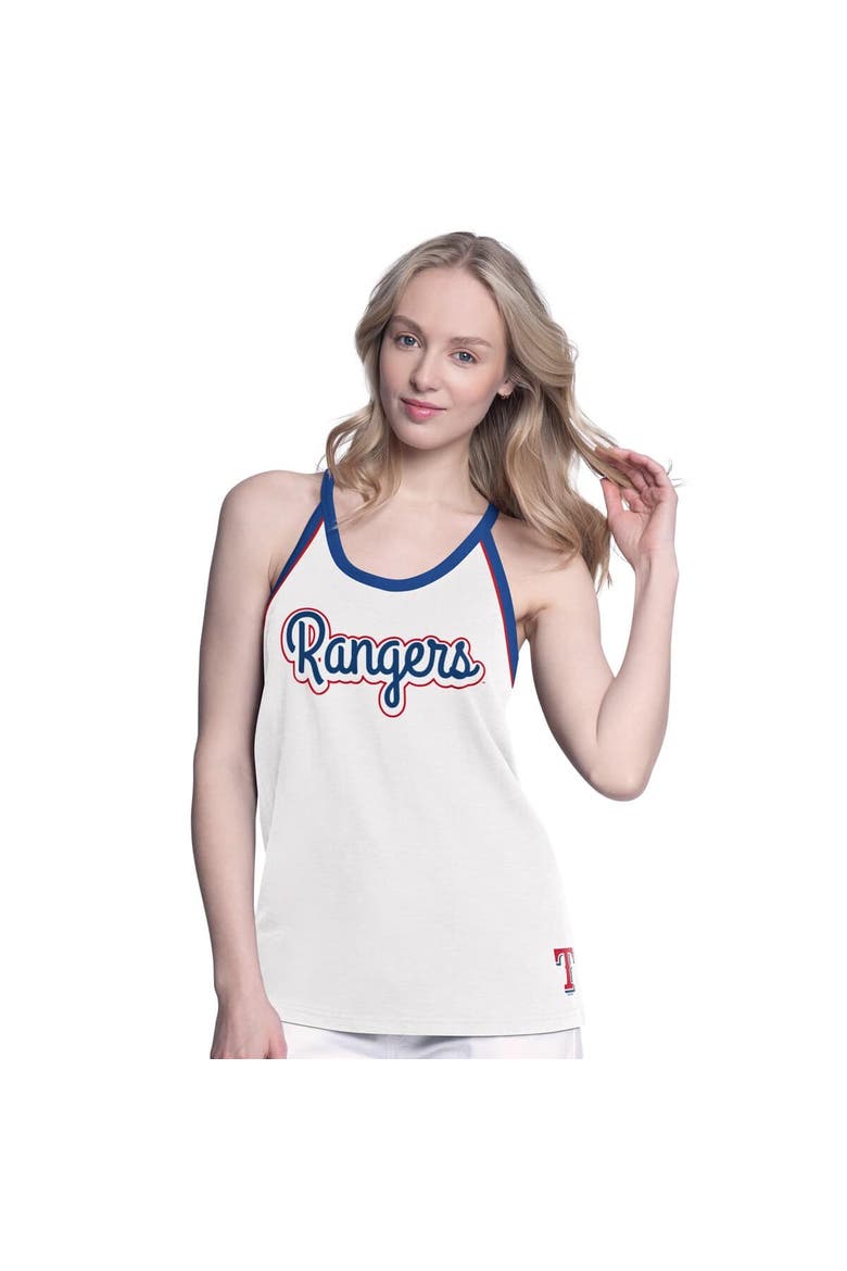 Women's G-III 4Her by Carl Banks  White Texas Rangers Curveball Tank Top, Main, color, White