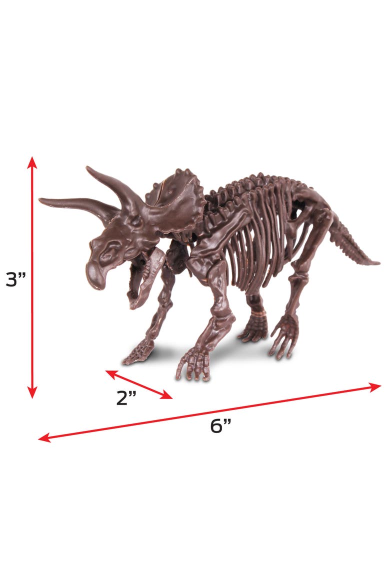 Dino Dig Triceratops Skeleton Excavation Kit, Alternate, color, Multicolored