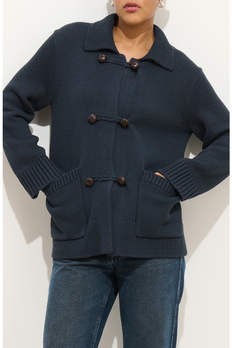 Ada Cotton Sweater Jacket, Main, color, EVENING SKY