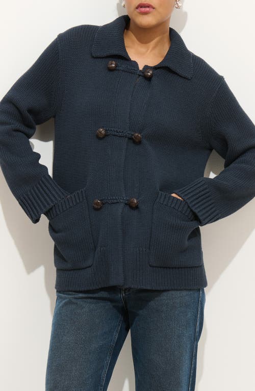 Alex Mill Ada Cotton Sweater Jacket in Evening Sky  product