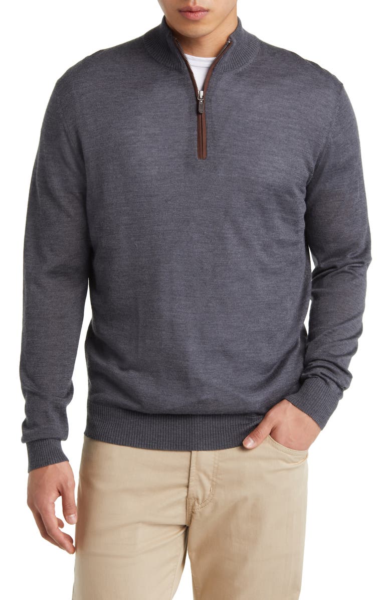 johnnie-O Baron Half Zip Wool Blend Sweater, Main, color, 
