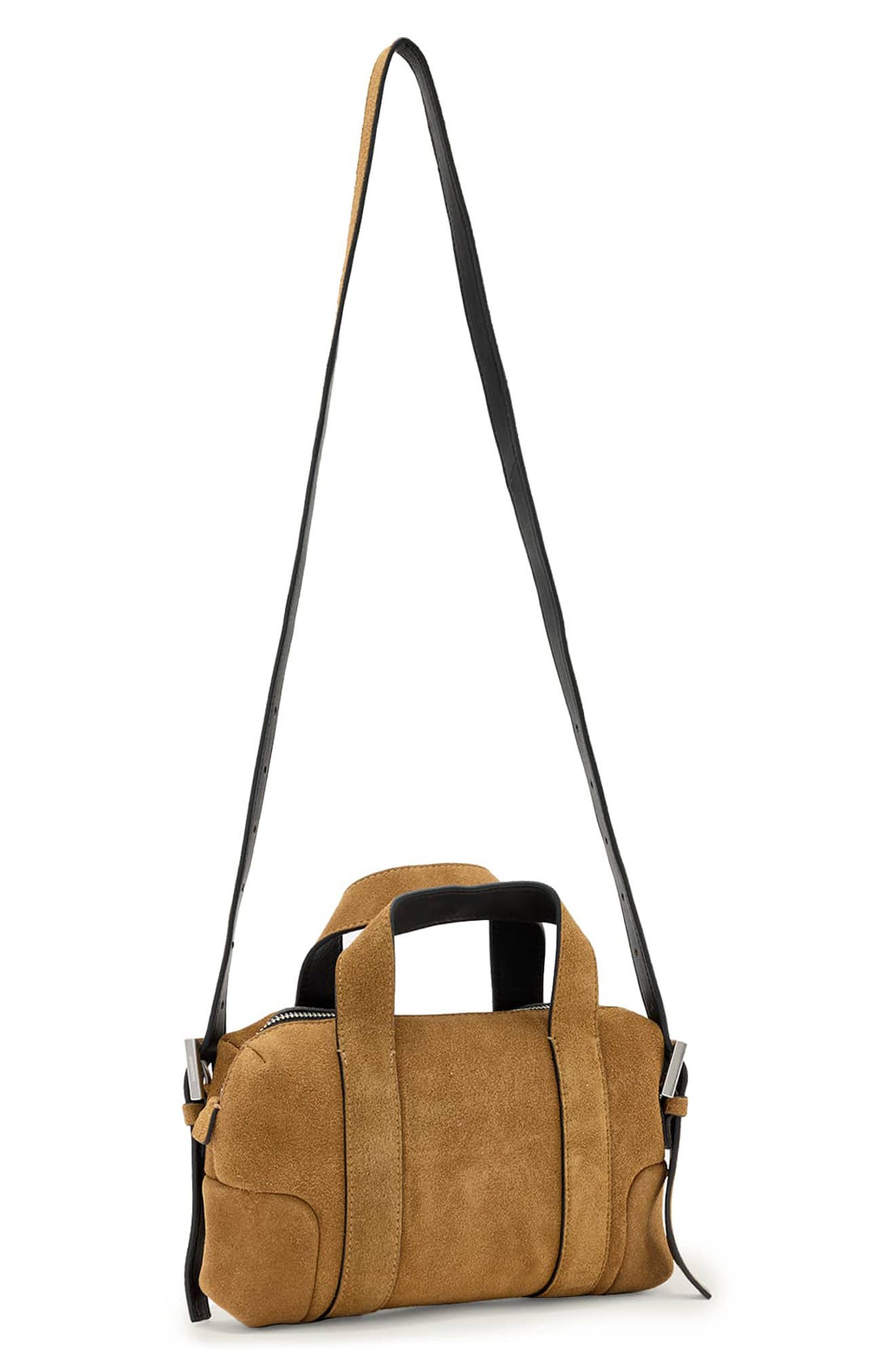 AllSaints Ares S Compact Crossbody Bag, Alternate, color, Biscuit Brown