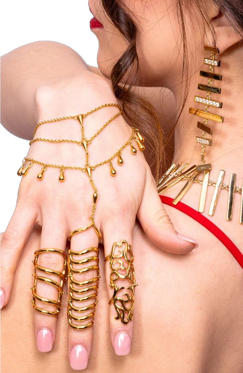 Lucy Quartermaine Elements Armour Ring, Alternate, color, Gold