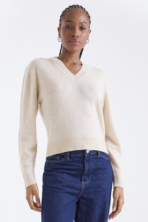 Vee V-Neck 100% Cashmere Sweater