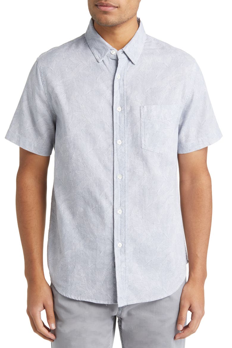 Fairfax Short Sleeve Button-Up Shirt, Main, color, AMAZON SUN BLUE