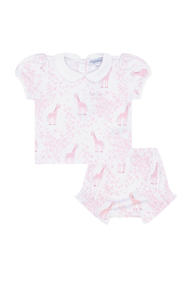 Nellapima Pink Giraffe Print Diaper Cover Set - Baby, Main, color, Pink