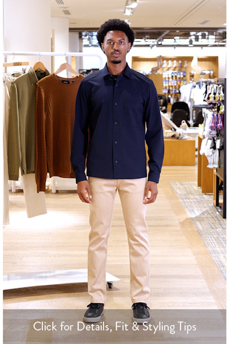 Leo Relaxed Fit Stretch Twill Snap-Up Shirt video