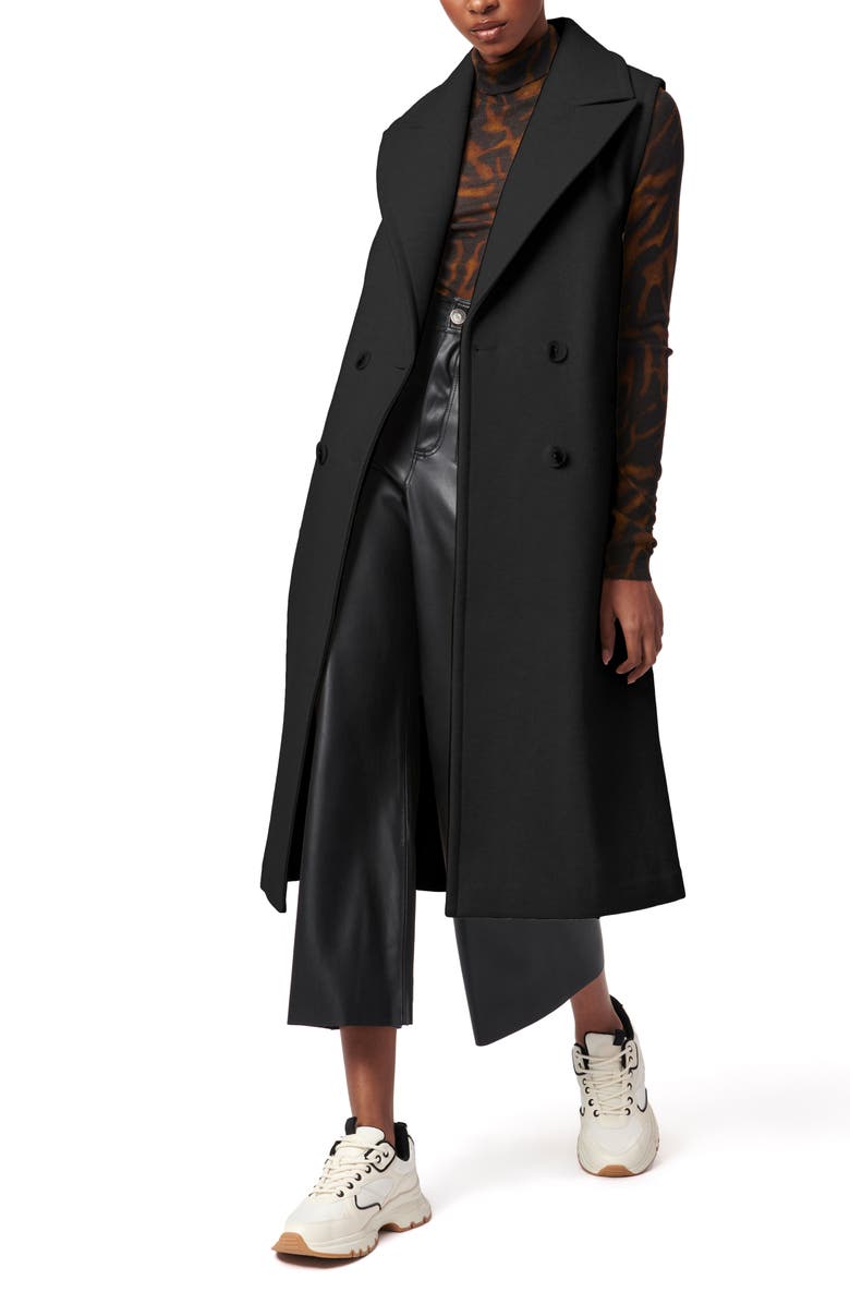 Bernardo Belted Long Vest, Alternate, color, 