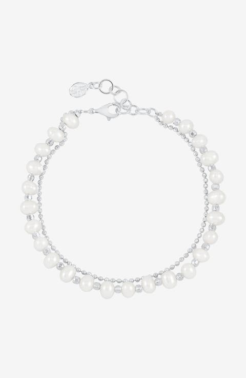 White Freshwater Timeless Pearl Bracelet
