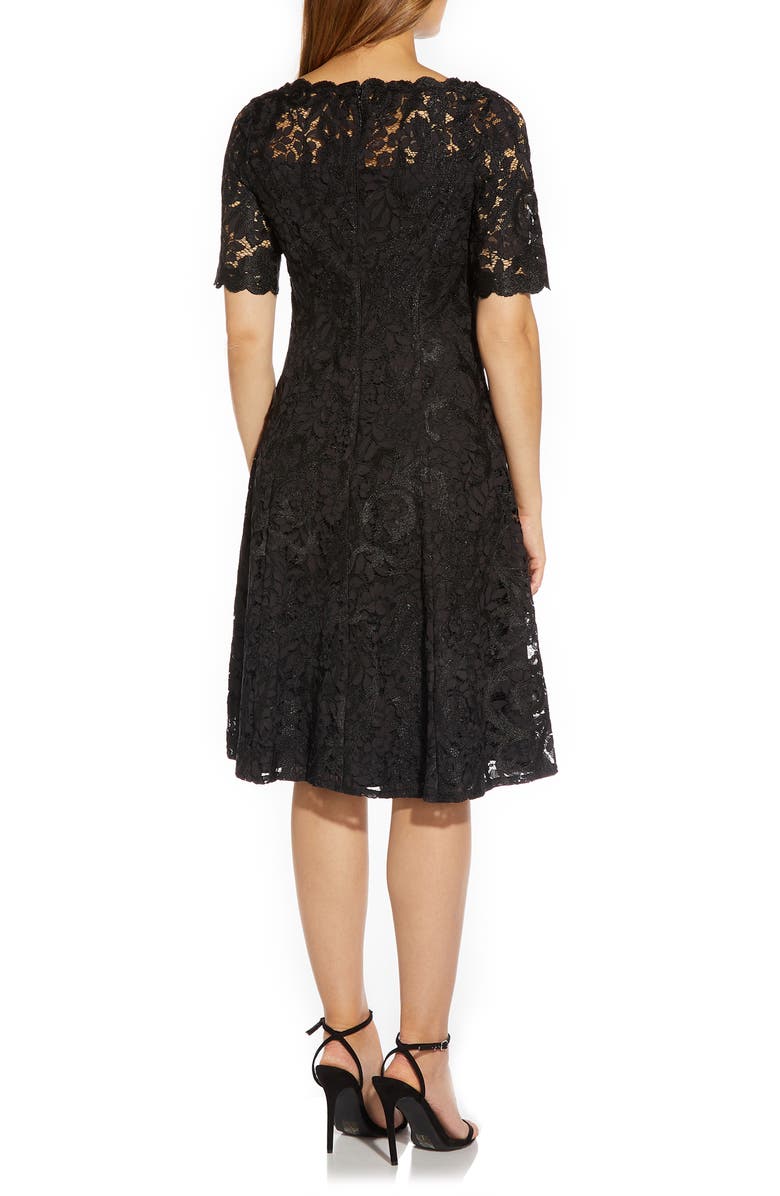 Adrianna Papell Embroidered Lace Cocktail Dress, Alternate, color,