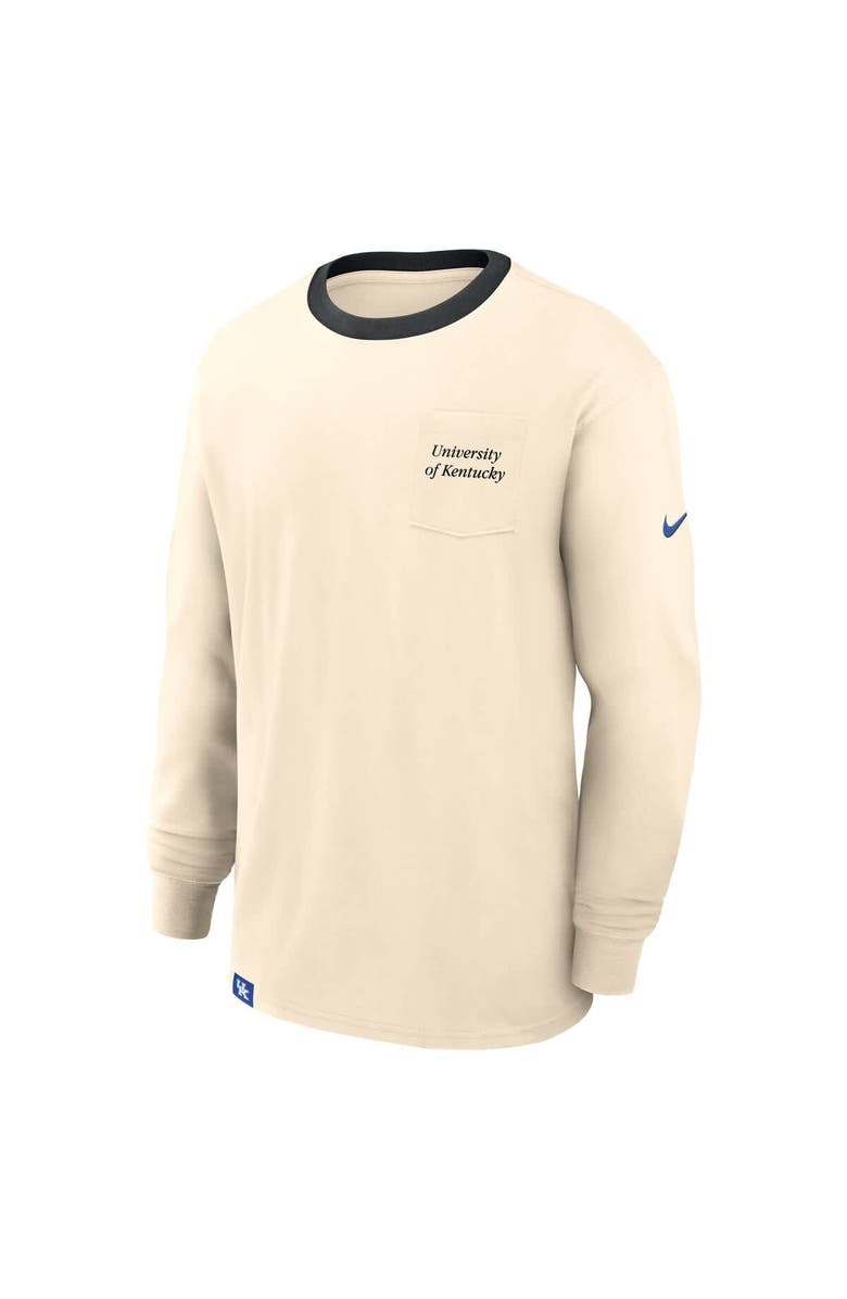 Nike Men's Nike Natural Kentucky Wildcats Athletic Prep Max90 Pocket Logo Long Sleeve T-Shirt, Alternate, color, Natural