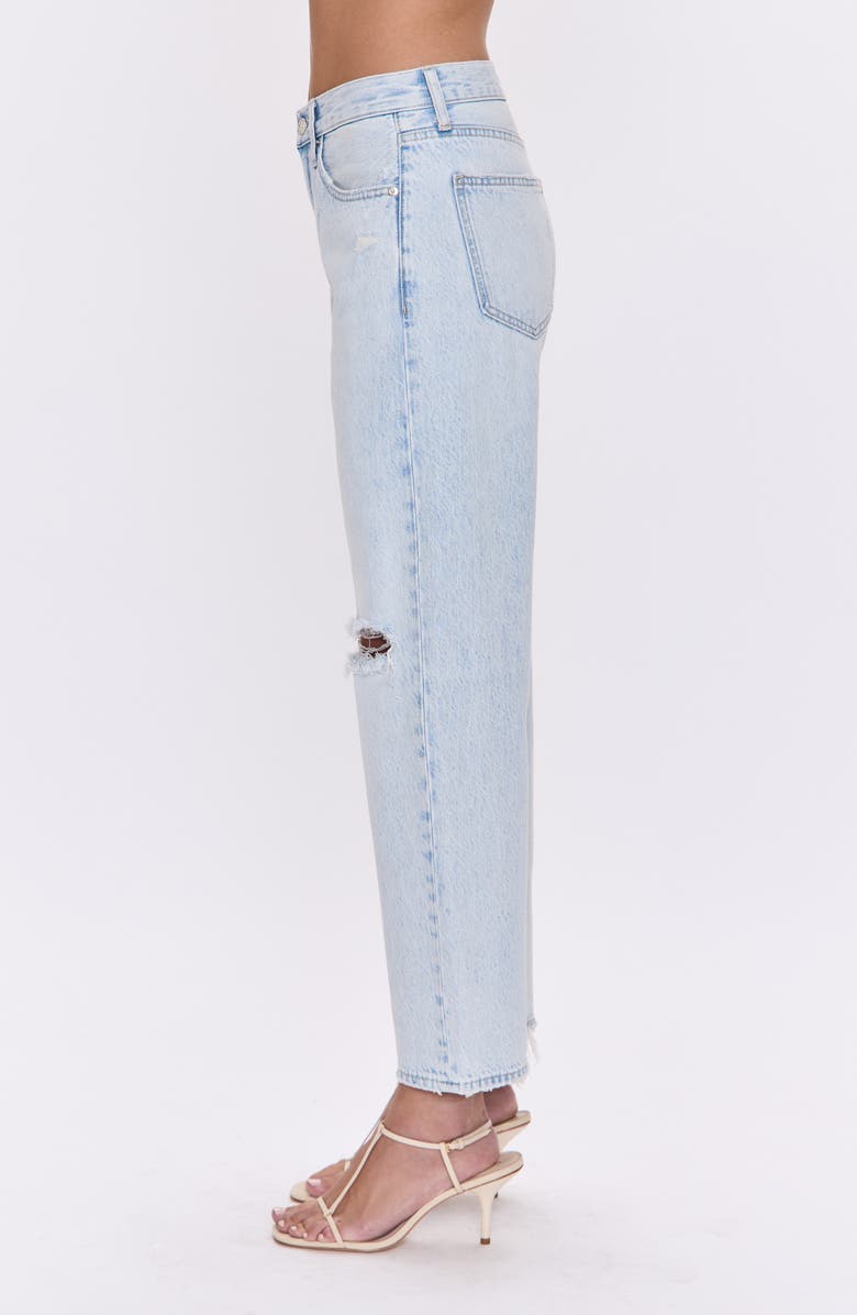 Lana Raw Hem High Waist Crop Wide Leg Jeans
