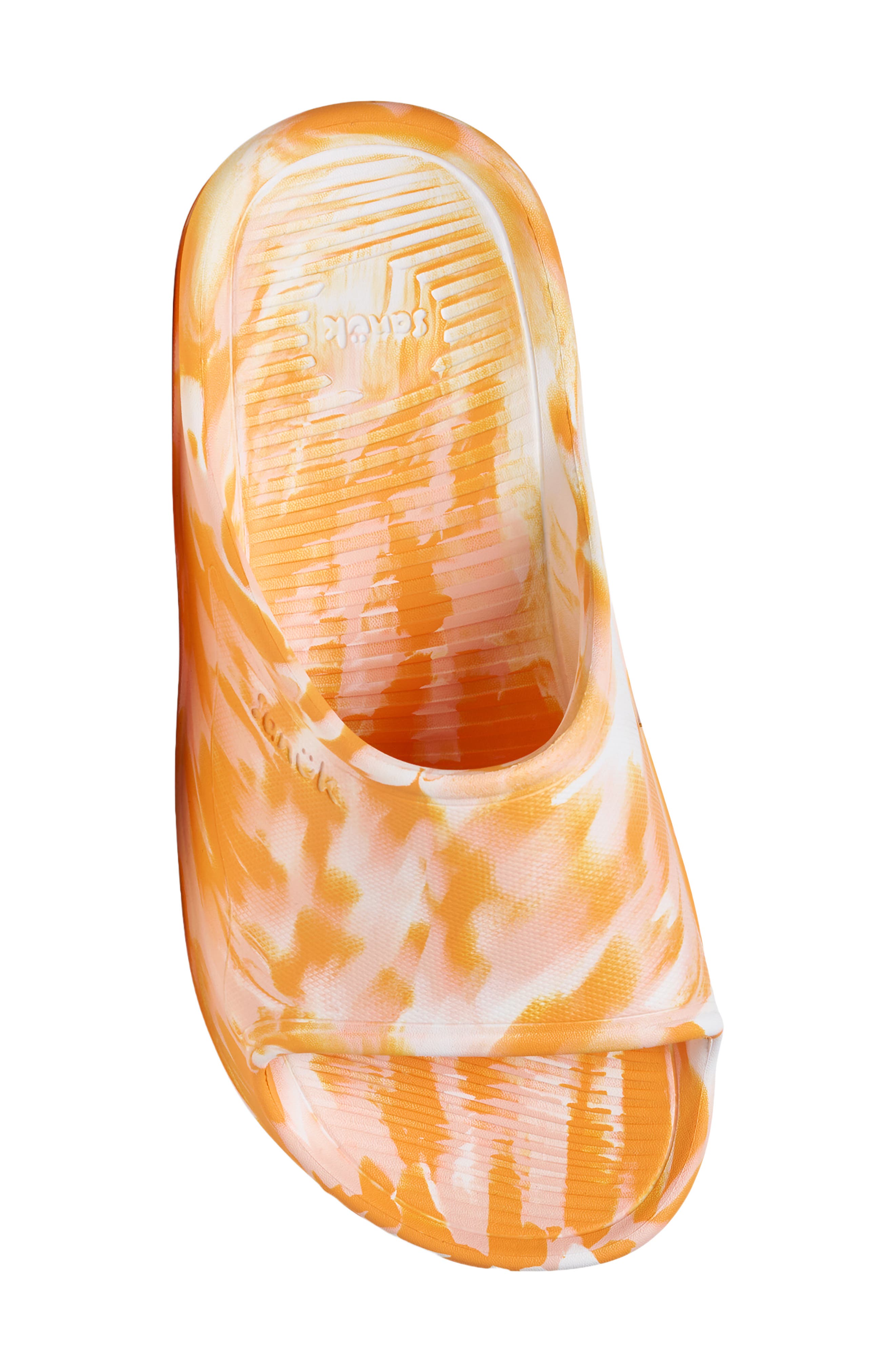 Beer Foamie Slide Sandal, Alternate, color, PAPAYA MULTI
