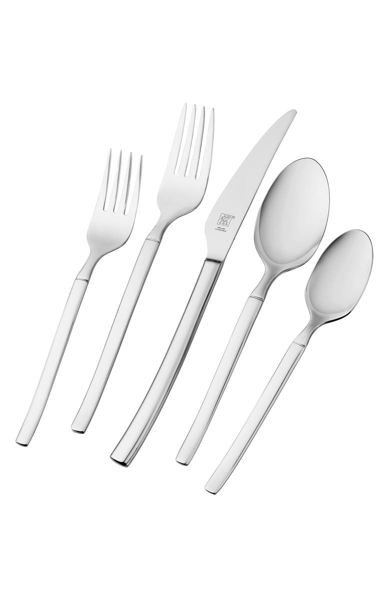 ZWILLING Opus Satin Finish 45-Piece Flatware Set, Main, color, Stainless Steel