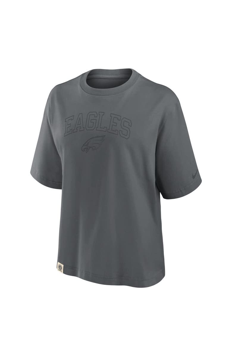 Nike Women's Nike Charcoal Philadelphia Eagles Glory Arch Boxy T-Shirt, Alternate, color, Charcoal