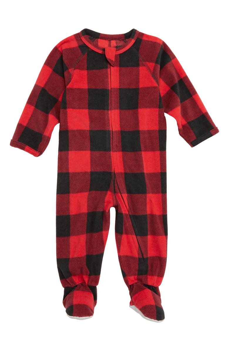 Nordstrom Plaid One-Piece Pajamas, Main, color, 