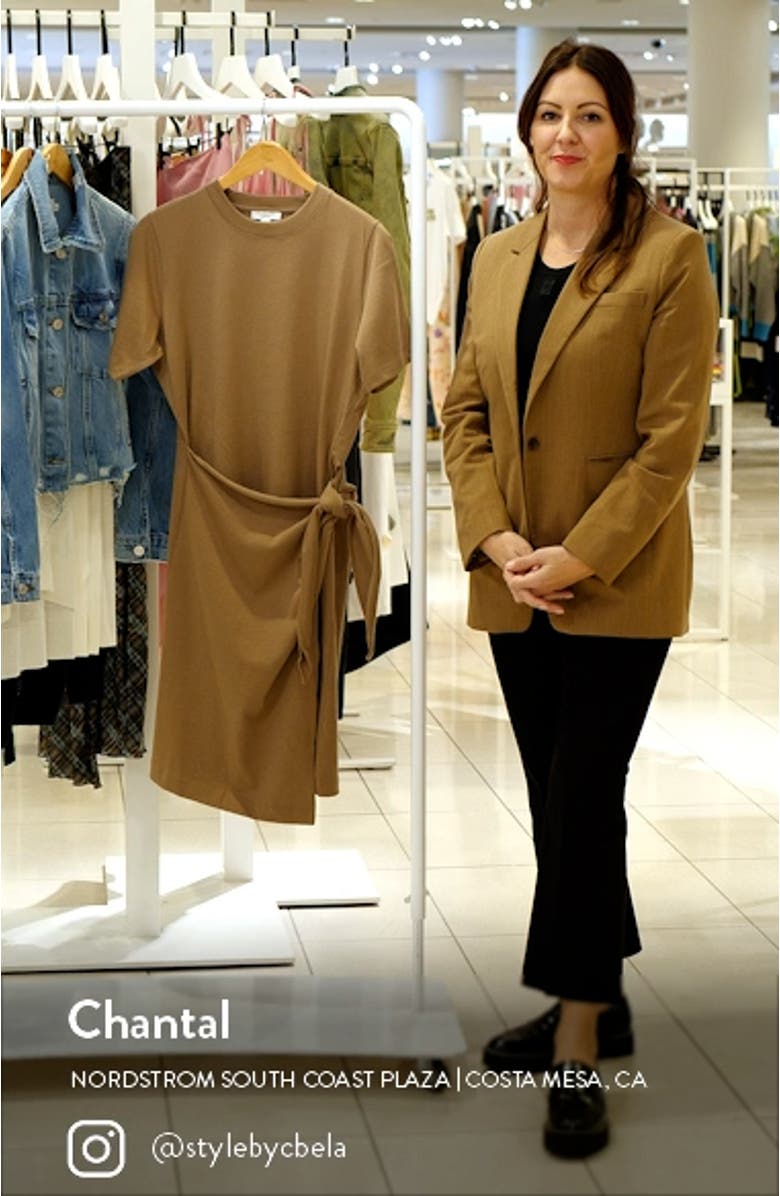 Side Tie Cotton T-Shirt Dress, sales video thumbnail