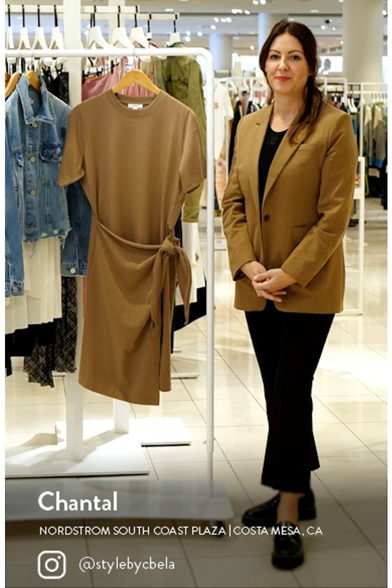 Side Tie Cotton T-Shirt Dress video