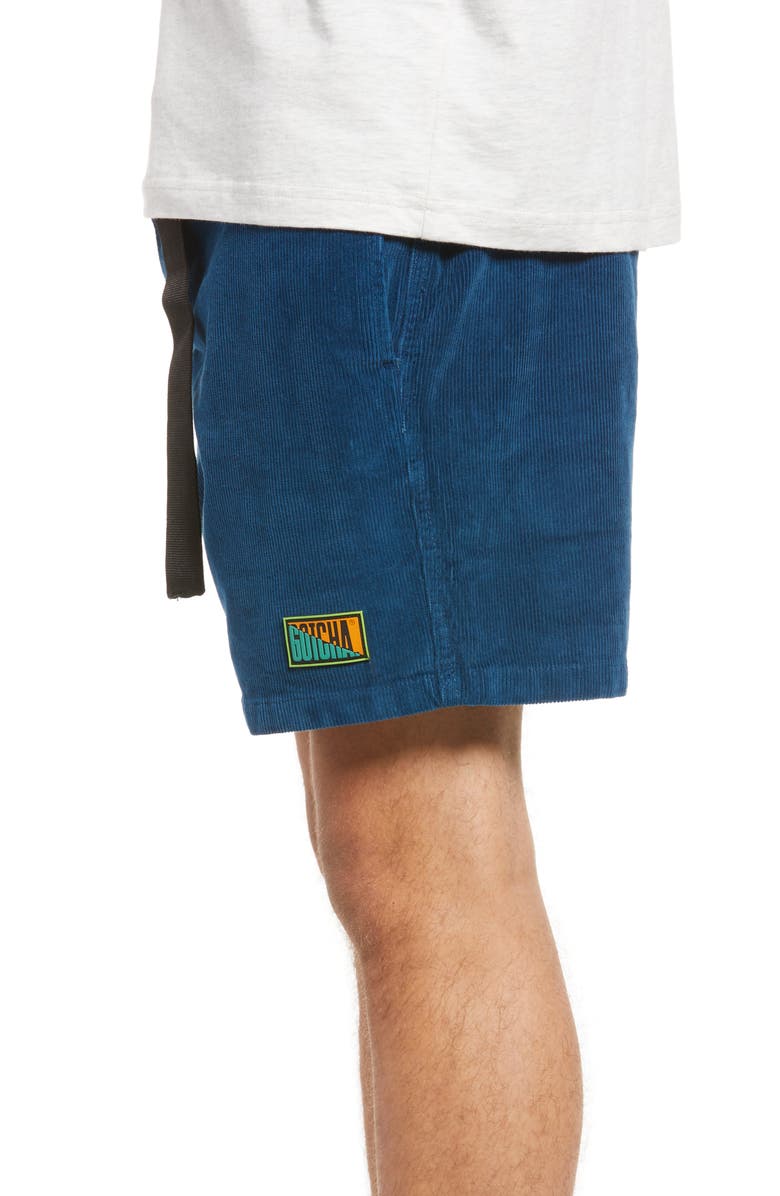 Gotcha Marrietta Stretch Corduroy Shorts, Alternate, color, Majolica Blue