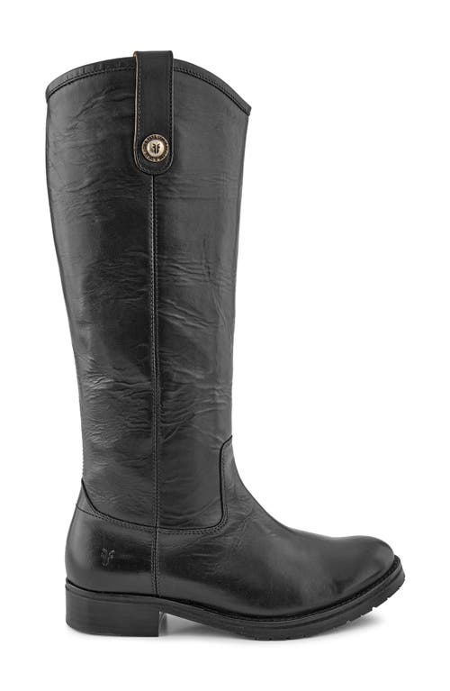 Frye Melissa Button Lug Double Sole Riding Boot In Black