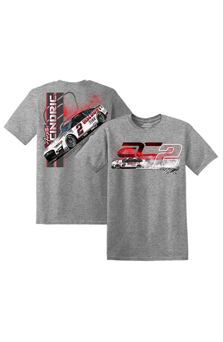 TEAM PENSKE Men's Team Penske Heather Gray Austin Cindric 2023 #2 Discount Tire T-Shirt, Main, color, 