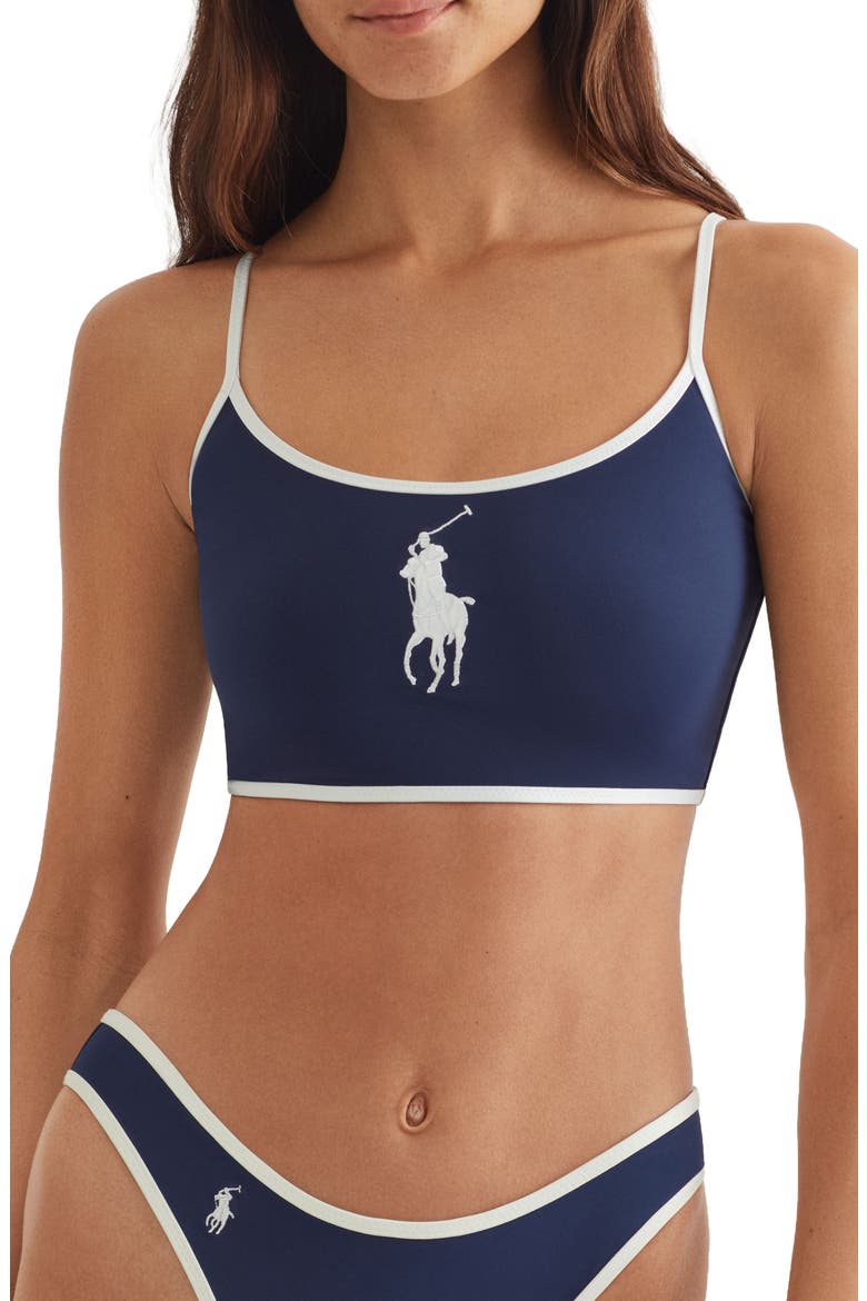 Crop Cami Bikini Top, Main, color, NAVY